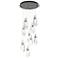 Luma 20.5" 9-Light Round Dark Smoke & Crystal Long Pendant