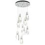 Luma 20.5" 9-Light Round Vintage Platinum & Crystal Long Pendant