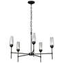 Luma 30.9" Wide Crystal Accented 5 Arm Oil Rubbed Bronze Chandelier