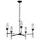 Luma 30.9" Wide Crystal Accented 5 Arm Oil Rubbed Bronze Chandelier