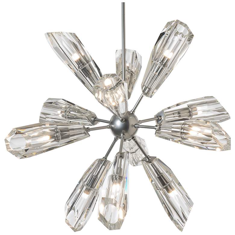 Image 1 Luma 32" Wide 12-Light Sterling Crystal Starburst Pendant