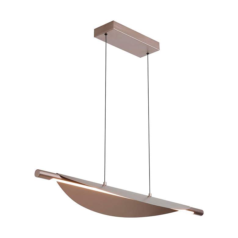 Image 3 Luma 42" LED Linear Pendant in Coffee Silver more views