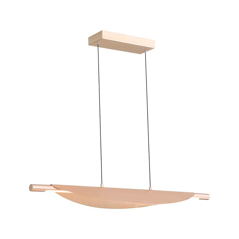 Image 3 Luma 42" LED Linear Pendant in French Gold more views