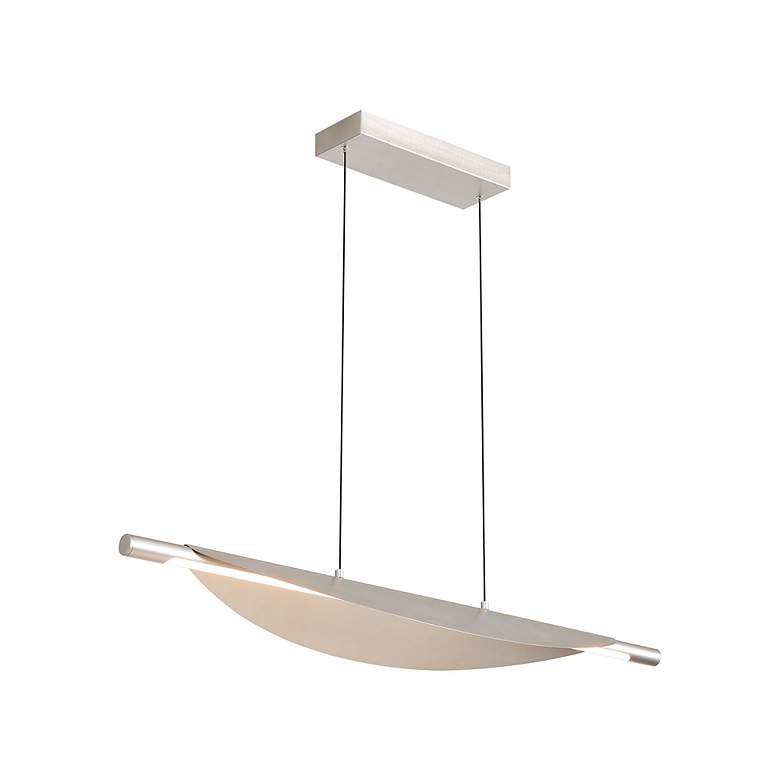 Image 4 Luma 42" LED Linear Pendant in Sand Nickel more views