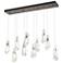 Luma 44.5" Rectangular Bronze & Crystal Long Pendant