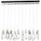 Luma 44.5" Rectangular Sterling & Crystal Long Pendant