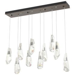 Luma 44 1/2"W Bronze and Crystal Multi-Light Linear Pendant
