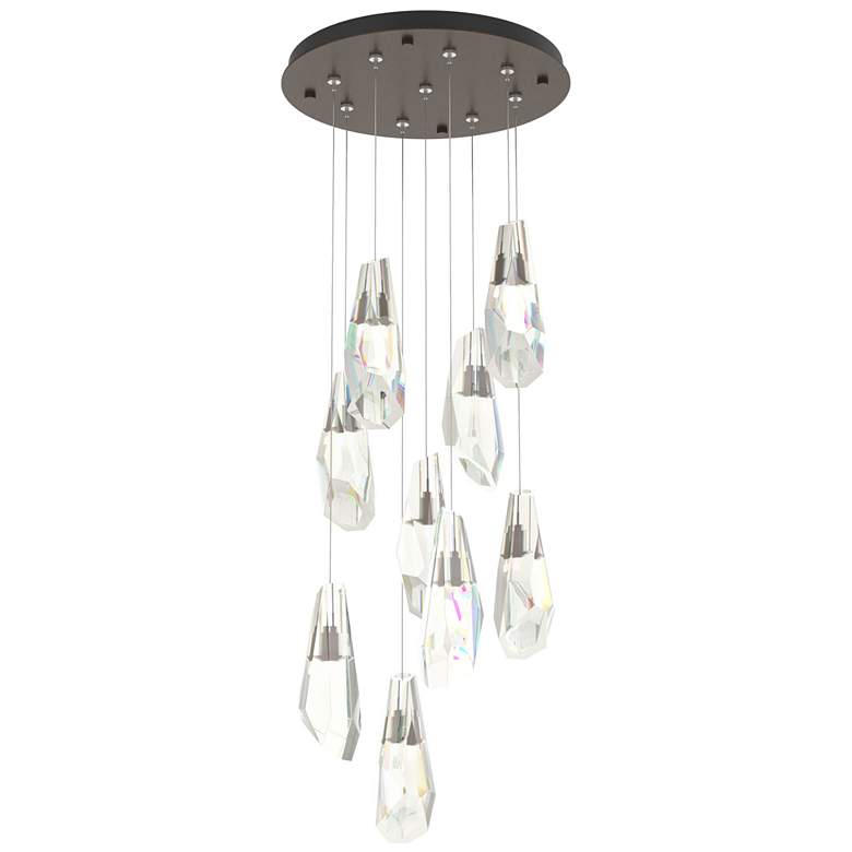 Image 1 Luma 9-Light Large Crystal Round Pendant - Bronze - Crystal