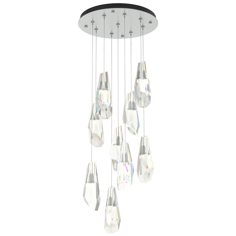 Image 1 Luma 9-Light Large Crystal Round Pendant - Platinum - Crystal