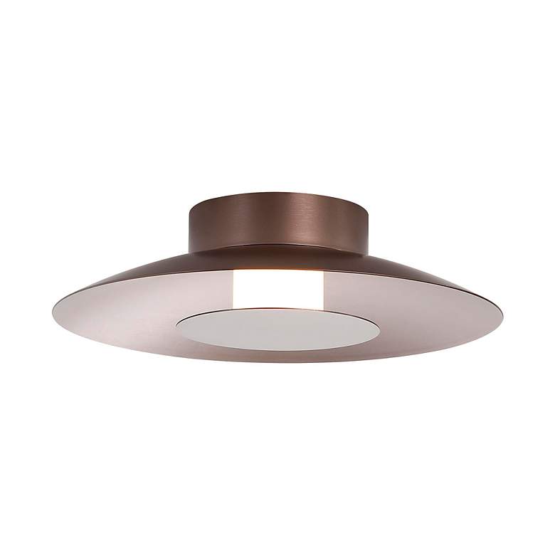 Image 2 Luma LED Flush Mount - 12" in Coffee Silver with Coffee Silver Shade more views