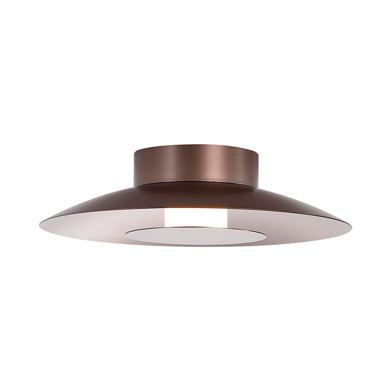 Image 5 Luma LED Flush Mount - 12" in Coffee Silver with Coffee Silver Shade more views