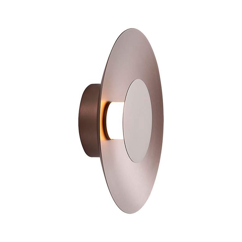 Image 6 Luma LED Flush Mount - 12" in Coffee Silver with Coffee Silver Shade more views