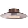 1_Luma LED Flush Mount - 12" in Coffee Silver with French Gold Shade