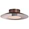 Luma LED Flush Mount - 12" in Coffee Silver with French Gold Shade
