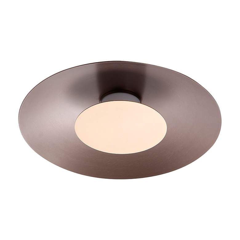 Image 3 Luma LED Flush Mount - 12" in Coffee Silver with French Gold Shade more views