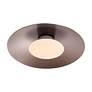 3_Luma LED Flush Mount - 12" in Coffee Silver with French Gold Shade more views