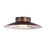 5_Luma LED Flush Mount - 12" in Coffee Silver with French Gold Shade more views