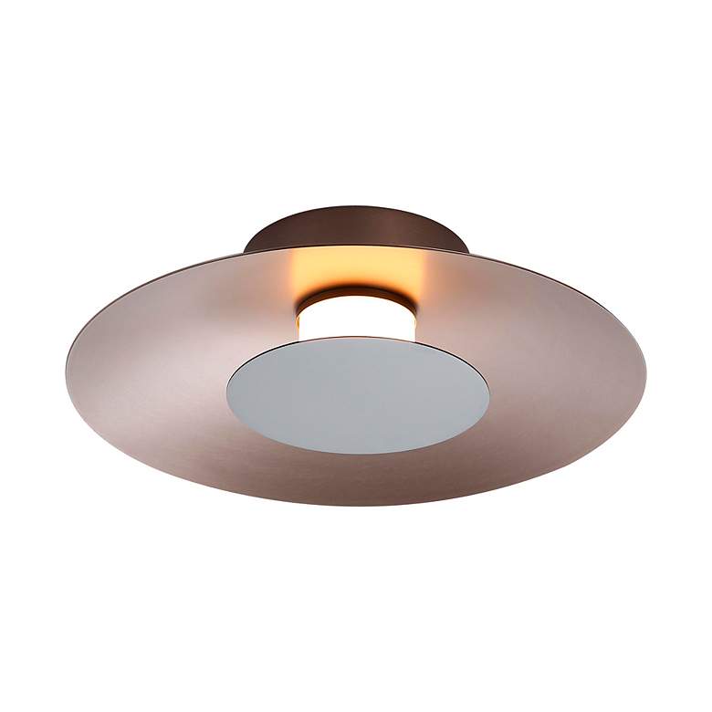 Image 3 Luma LED Flush Mount - 12" in Coffee Silver with Graphite Shade more views