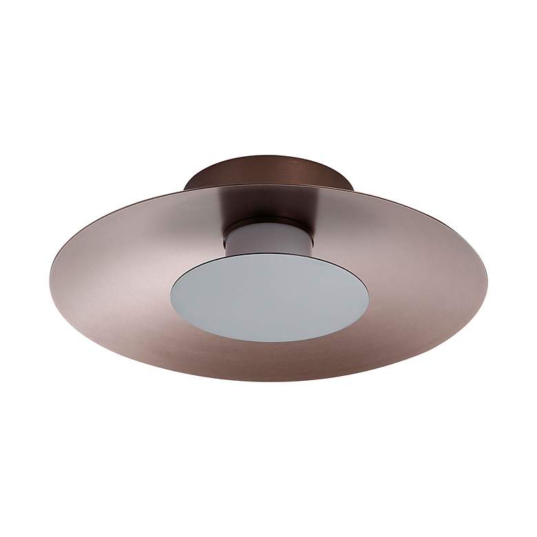 Image 4 Luma LED Flush Mount - 12" in Coffee Silver with Graphite Shade more views