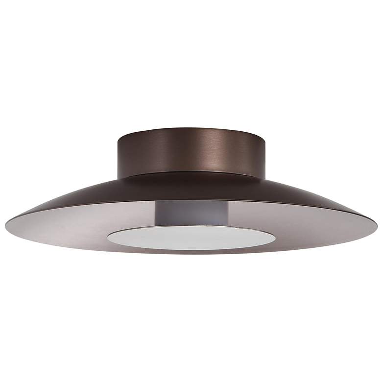 Image 1 Luma LED Flush Mount - 12" in Coffee Silver with Sand Nickel Shade