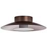 1_Luma LED Flush Mount - 12" in Coffee Silver with Sand Nickel Shade