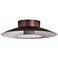 Luma LED Flush Mount - 12" in Coffee Silver with Sand Nickel Shade