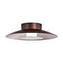 2_Luma LED Flush Mount - 12" in Coffee Silver with Sand Nickel Shade more views