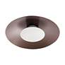 3_Luma LED Flush Mount - 12" in Coffee Silver with Sand Nickel Shade more views