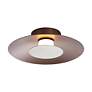 5_Luma LED Flush Mount - 12" in Coffee Silver with Sand Nickel Shade more views