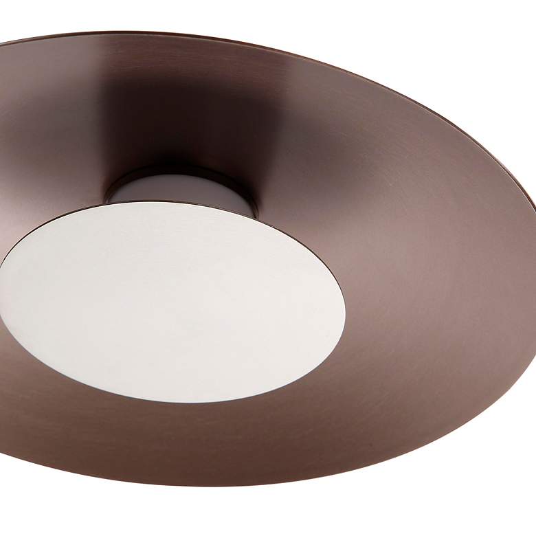 Image 6 Luma LED Flush Mount - 12" in Coffee Silver with Sand Nickel Shade more views