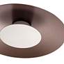 6_Luma LED Flush Mount - 12" in Coffee Silver with Sand Nickel Shade more views