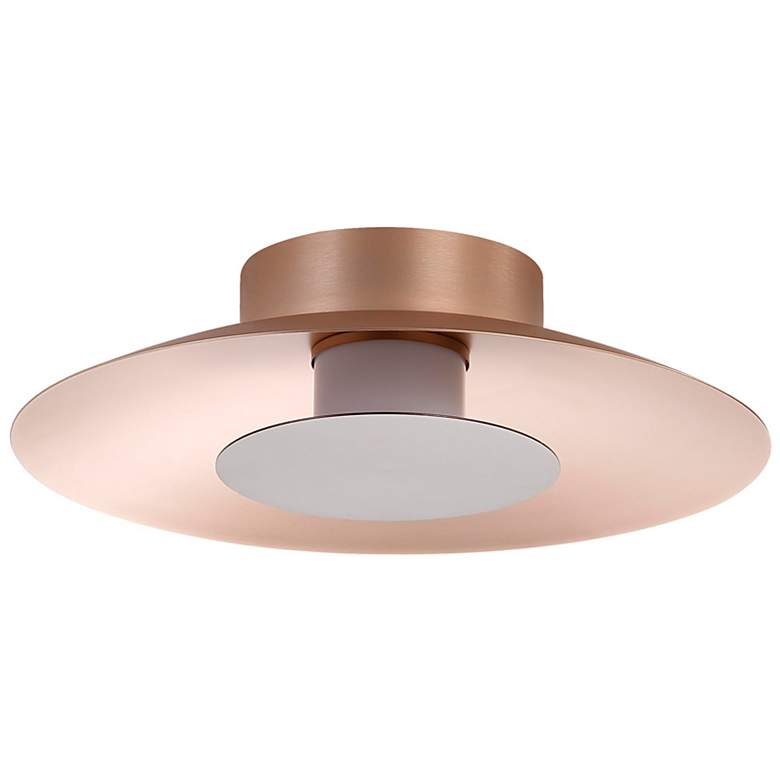 Image 1 Luma LED Flush Mount - 12" in French Gold with Coffee Silver Shade