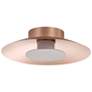 1_Luma LED Flush Mount - 12" in French Gold with Coffee Silver Shade