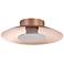 Luma LED Flush Mount - 12" in French Gold with Coffee Silver Shade