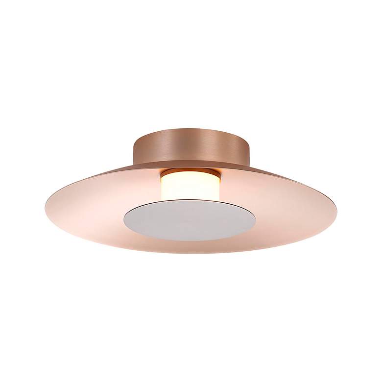 Image 2 Luma LED Flush Mount - 12" in French Gold with Coffee Silver Shade more views