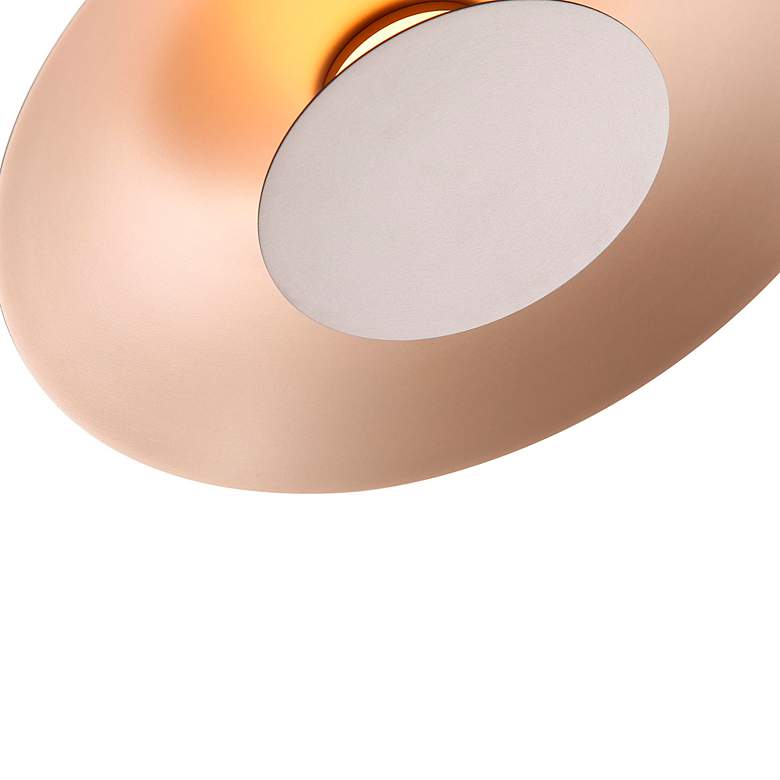 Image 6 Luma LED Flush Mount - 12" in French Gold with Coffee Silver Shade more views