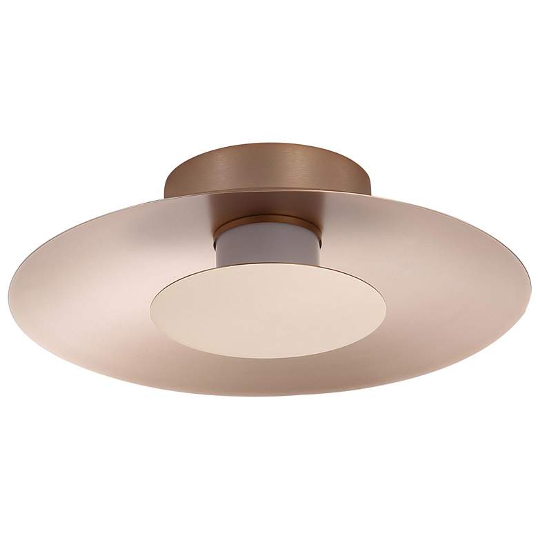 Image 1 Luma LED Flush Mount - 12" in French Gold with French Gold Shade