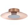 1_Luma LED Flush Mount - 12" in French Gold with Graphite Shade