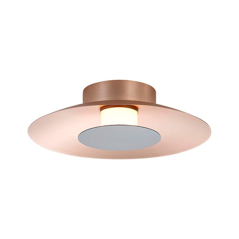 Image 2 Luma LED Flush Mount - 12" in French Gold with Graphite Shade more views