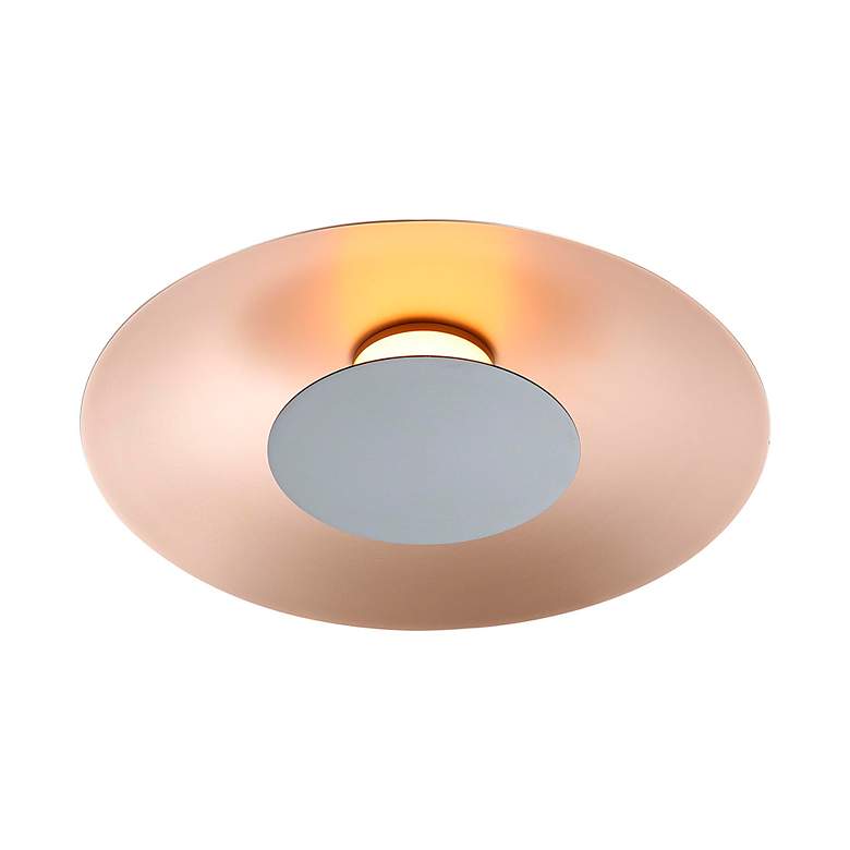 Image 4 Luma LED Flush Mount - 12" in French Gold with Graphite Shade more views