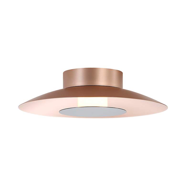 Image 5 Luma LED Flush Mount - 12" in French Gold with Graphite Shade more views