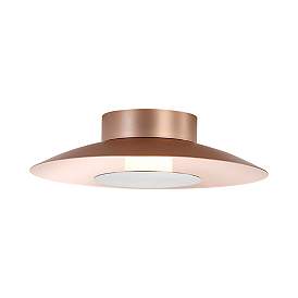 Image5 of Luma LED Flush Mount - 12" in French Gold with Sand Nickel Shade more views