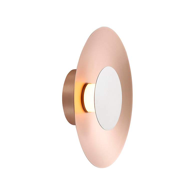 Image 6 Luma LED Flush Mount - 12" in French Gold with Sand Nickel Shade more views
