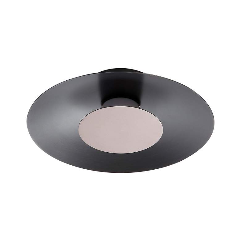 Image 4 Luma LED Flush Mount - 12" in Graphite with Coffee Silver Shade more views