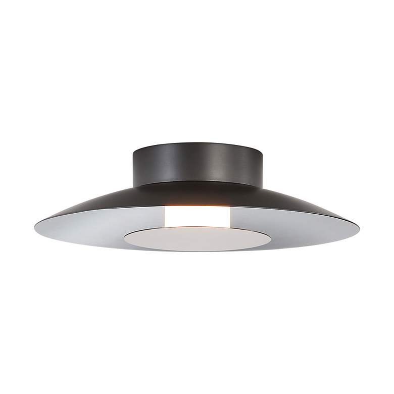 Image 5 Luma LED Flush Mount - 12" in Graphite with Coffee Silver Shade more views