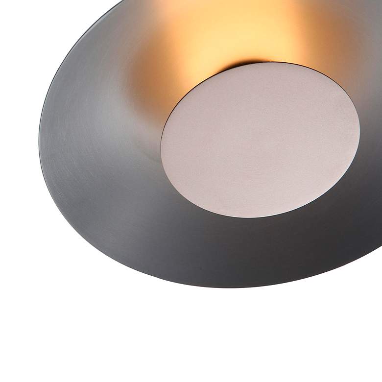 Image 6 Luma LED Flush Mount - 12" in Graphite with Coffee Silver Shade more views