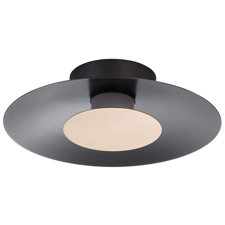 Image 1 Luma LED Flush Mount - 12" in Graphite with French Gold Shade