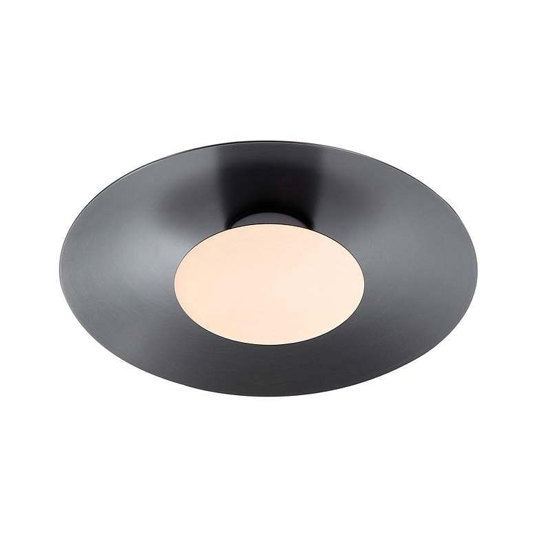 Image 4 Luma LED Flush Mount - 12" in Graphite with French Gold Shade more views