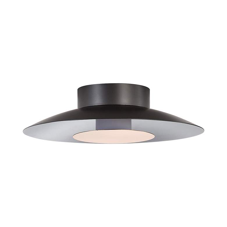 Image 5 Luma LED Flush Mount - 12" in Graphite with French Gold Shade more views