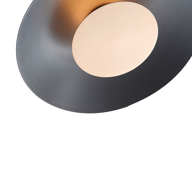 Image 6 Luma LED Flush Mount - 12" in Graphite with French Gold Shade more views